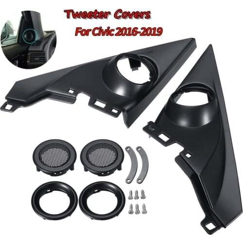 1.5 Inch Pair Front Pillar Althorn Tweeter Covers Car Tweeter Refitting Speaker Boxes Mounts for Honda Civic 2016-2019