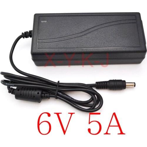 10PCS 6V5A High quality IC solutions AC 100V-240V DC 6V 5A Switch power supply, 30W LED adapter, DC plug 5.5mm*2.1-2.5mm