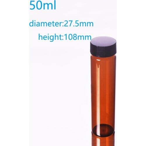 5pcs Brown sample bottle,Capacity 50ml,lyophilized,vials,bacteria,freeze-dried,cillin,strain bottles