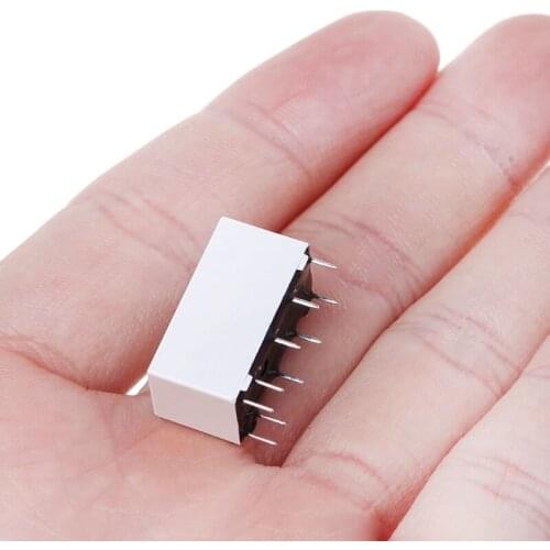 12V Coil Bistable Latching Relay DPDT 2A 30VDC 1A 125VAC HFD2/005-S-L2-D Realy