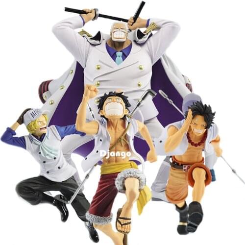 16CM PVC Monkey D Luffy Portgas D Ace Sabo Brohters Anime Figure Collectible Statue Decorations Doll Toy Perfect Dream Of Garp