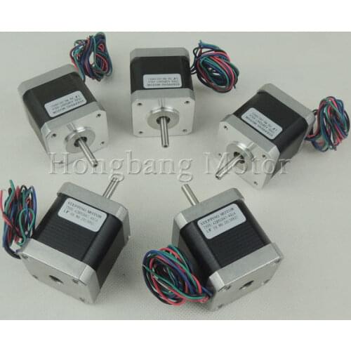 5pcs/lot Nema17 stepper motor / 47mm 1.68A 44N.cm / 2 phase 4-wire hybrid