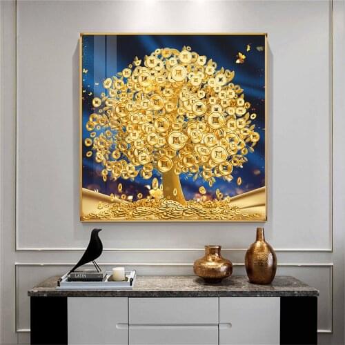 5D DIY Diamond Painting Money Tree Diamond mosaic Embroidery Golden Tree Pattern Cross Stitch Handicraft Home Decor Wall Art