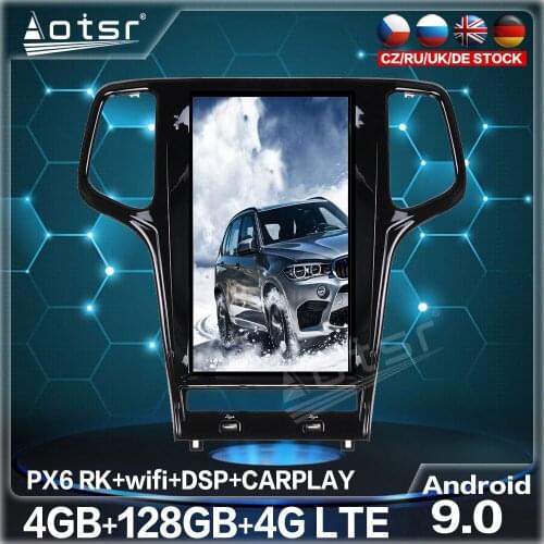 128GB Tesla Screen Car GPS Navigation For JEEP Grand Cherokee 2010-2019 Android Multimedia Player Car Radio Video Autoradio