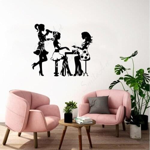 Free shipping Nail Salon Wall Stickers Home Decoration Accessories For Kids Rooms Decoration Waterproof Wall Art Decal