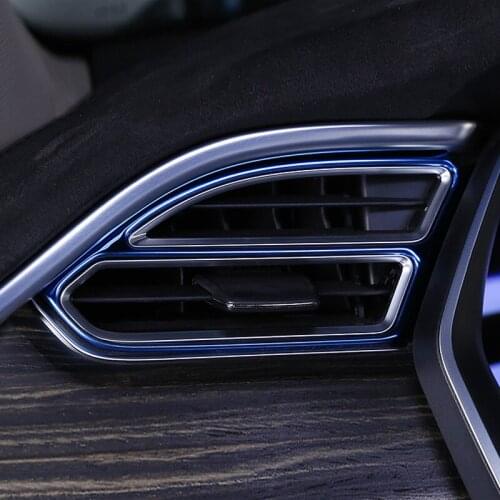 Stainless Decorative bright frame for the air outlet central control instrument panel for Tesla Model S X