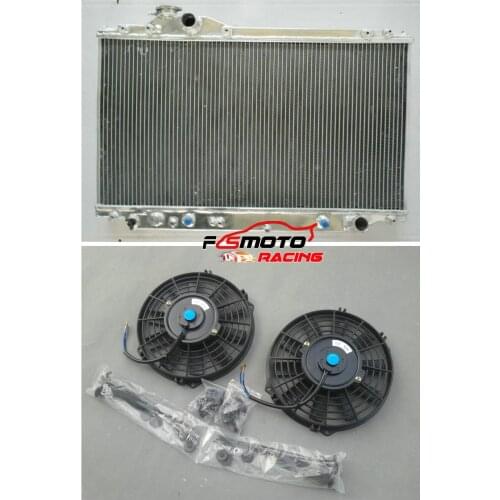 Aluminum Radiator FOR 1993-1998 Toyota Supra A80 JZA80 MK4 3.0L 2JZ-GTE Twin Turbo Turbocharged I6 AT + fan