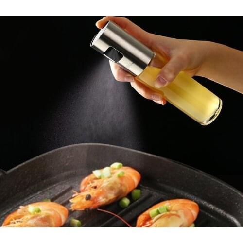 Gravy Boats Vinegar BBQ Olivel Cooking Grill Dispenser Glass Stainless Steel Kitchen Cap Supplies Oil Spray Condiment Bottle