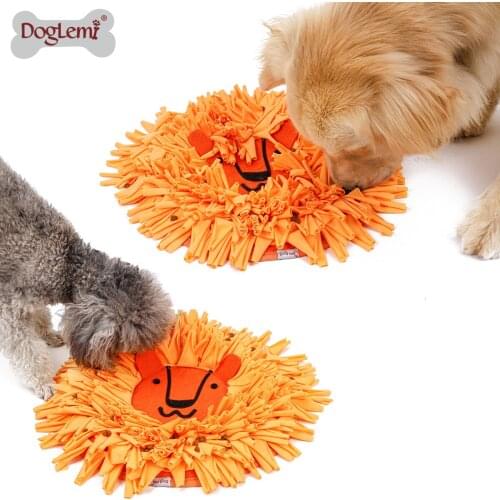 LION Design Pet Mat Dog Snuffle Mat Animal Head Designer Dog Training Eating Bowl Pad Mats