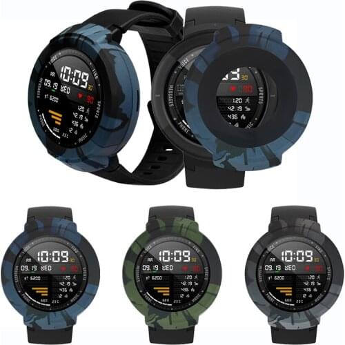 Soft Silicone Cover Camouflage Protective Case for Xiaomi Amazfit Verge Smart Watch Shell for Amazfit 3 Accessories