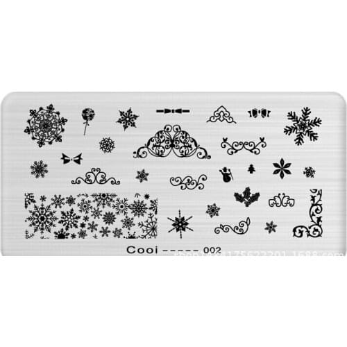 12 styles Nail Template Cooi Series Nail Art Plate Stainless Steel Image Konad Nail Art Stamping Template DIY Nail Tool jk17
