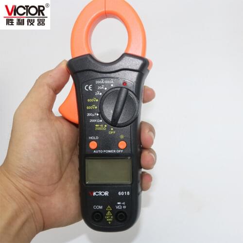 Victor genuine clamp multimeter VC6018 clamp meter digital ammeter 2A-600A backlight capacitor