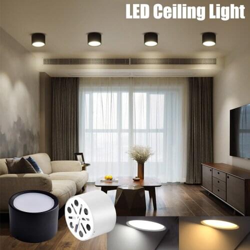 Surface Mounted LED Downlights 5W/7W/12W AC85-265V Aluminum Ceiling Spot Lamp LED Light Warm White Living Room Decoration D30