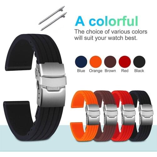Silicone Watchband For huawei watch gt 2 samsung galaxy watch 46MM Quick Release Straps 22mm Huawei 1 18MM 20 24MM Ordinary Band