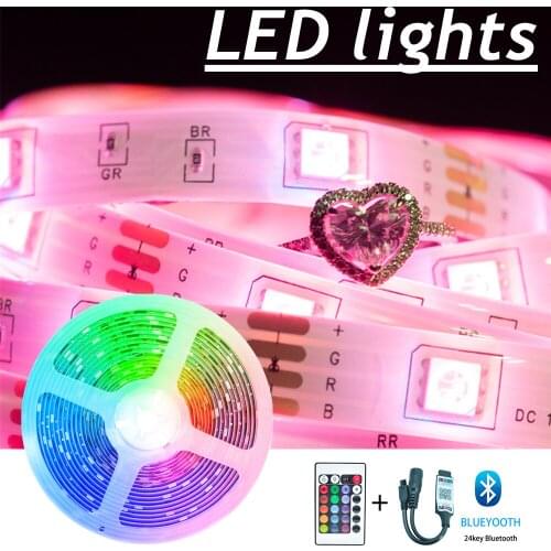 LED Strip Lights Bluetooth RGB 5050 SMD 2835 Waterproof WIFI Lamp Flexible Tape Diode luces led Neon 5M 10M DC12V For Room Decor