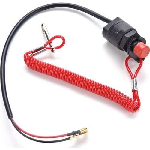 Universal Boat Outboard Engine Motor Kill Stop Safety Tether Lanyard Accessories Motorcycle Switches 1PC New