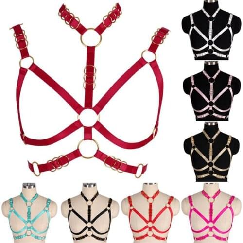 Gothic Punk Harness Fashion Sword Belt Rave Festival Wear Women Body Bondage Garters Stockings Crop Top Sexy Lingerie