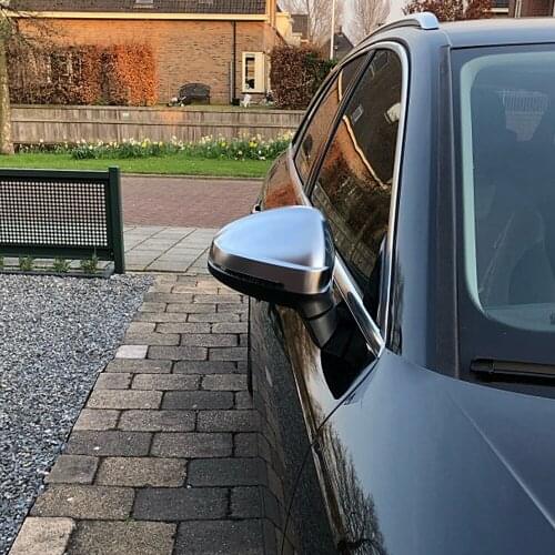 For Audi 2017 A4 A5 B9 allroad Quattro S4 S5 Side Wing Mirror Caps fit Audi Mirror Covers Silver Matte Chrome 2018