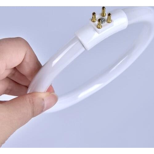 1PC 1W T4 Round Annular Tubes Anti-four-pin Lamps Bulb With 4 Pins Fluorescent Ring Lamp White Tube