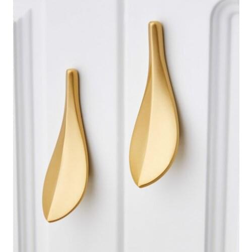 1piece Leaf Shaped Handles for Furniture Cabinet Knobs Handles Kitchen Handles Drawer Knobs Cabinet Pulls Cupboard Handles Knobs