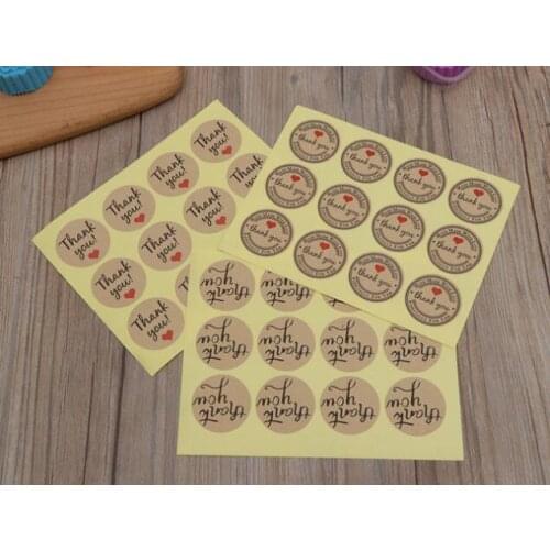 500 sheets 12 pcs/sheet Kraft Paper Thank You Gift Tags Wedding Favors Party Accessories Christmas DIY Wedding Vintage