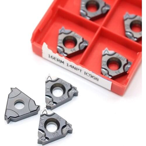 16ERM 27NPT 18NPT 14NPT 11.5NPT 8NPT IC908 60 angle Thread turning tools Tungsten Carbide Insert Threading Lathe Cutter Tool