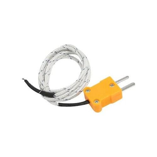 2 Flat Pin US Plug 1M K Type Thermocouple Temperature Test Cable Line