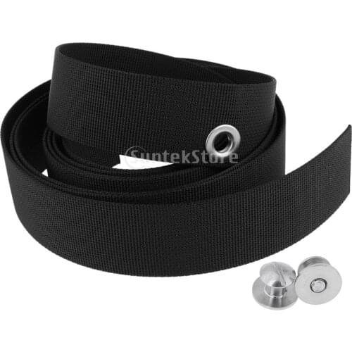 2 Pieces Book Screws & Webbing Strap for Technical Scuba Diving Diver Backplate Pad & BCD Attachment