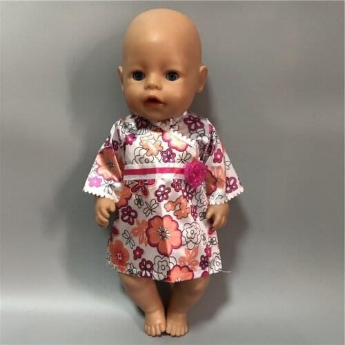 2021 New Pattern Japanese Flower Dress Fit 18 Inch American 43cm Baby Doll Clothes Accessories,Girls Toys,Generation