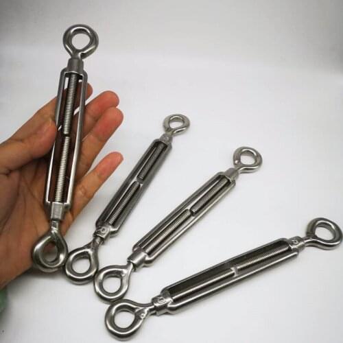 4pcs M8 Eye and Eye Open Turnbuckle 304 Stainless Steel With Working Magnet