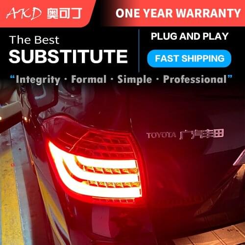 Car Tail Lights Parts For Toyota Highlander Kluger 2012-2014 Taillights Rear Lamp LED Signal Reversing Parking FACELIFT