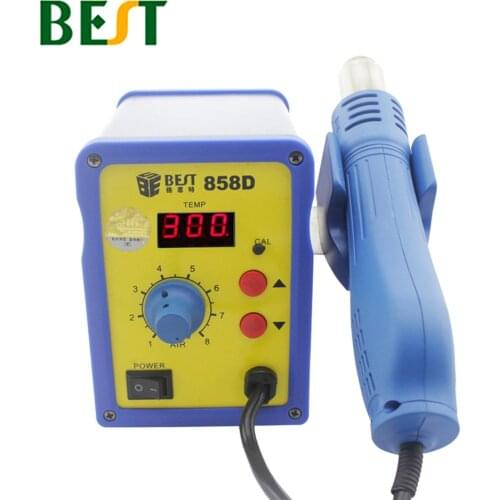 BEST-858D Adjustable Digital High Power Lead-Free Spiral Temperature Display Hot Air Gun Desoldering Station BGA Rework Station