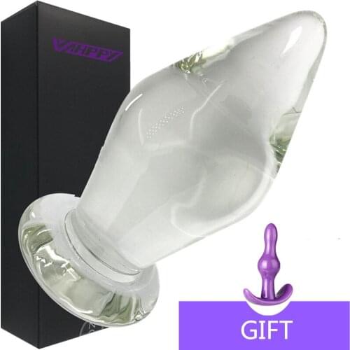 Huge Glass Crystal Butt Plug Vagina Ball Pyrex Glass Anal Beads Dildo Male Penis Masturbator Adult Product Gay Sex toys for men