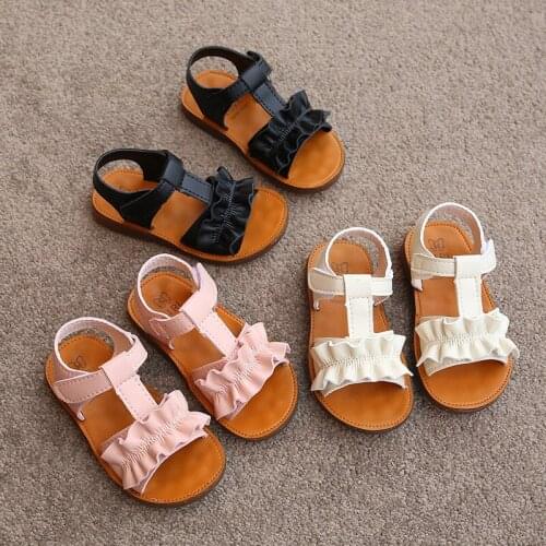 CAPSELLA KIDS Summer Sandals for Girls Princess Shoes Flower Infant Toddler Children Beach Sandals 1-6 Years Shoes Size 21-30