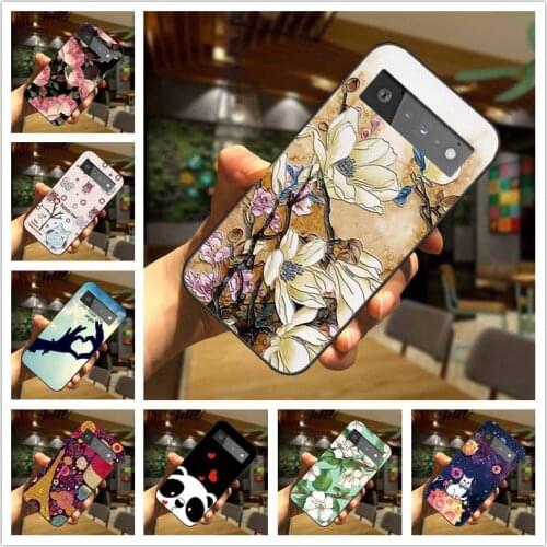 For Google Pixel 6 Case 3D Flower Emboss Silicone Phone Cover For Google Pixel 6 Pro Cases Soft Relief Pixel6 6Pro Fundas Slim