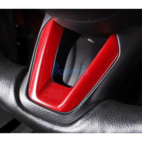 For Mazda 3 6 CX3 CX-3 CX-5 CX5 CX3 CX9 Axela ATENZA 2017 2018 2019 Red Color Interior Steering Wheel Decal Sticker Accessories