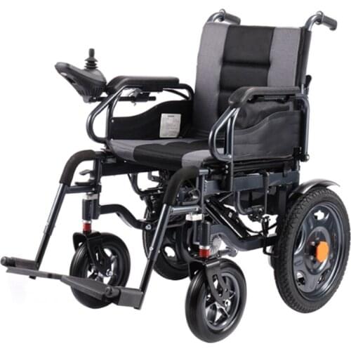 Home 6001 Foldable Lightweight Four-wheeler Comfortable Basic Model Shock Absorbing Electric Wheelchair