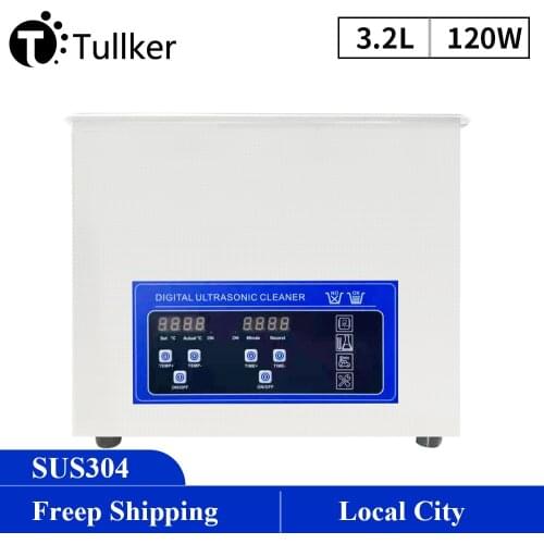 Carburetor Ultrasonic Cleaner Bath 120W Stainless Tank Digital Heating Nut Glasses Clinic DPF Lab Ultrasone Cleaning Machine 3L