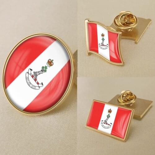 Royal Military College of Canada Flag National Emblem Brooch Badges Lapel Pins
