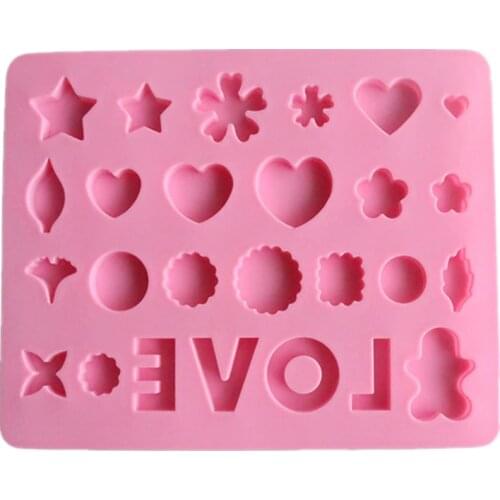 LOVE Heart Shape Silicone Ice Cube Mold Wedding Party Cake Decorating Tools Chocolate Mould