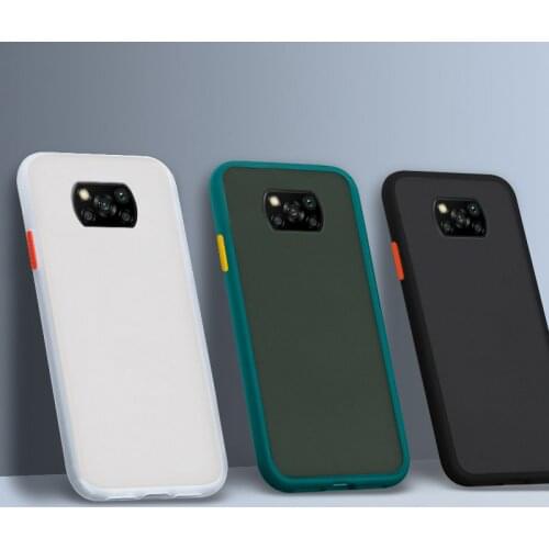 Matte Hard Case For Xiaomi Poco X3 Case Poco F2 Pro Cover TPU Frame Protective Back Phone Bumper For Xiaomi Poco X3 NFC Funda