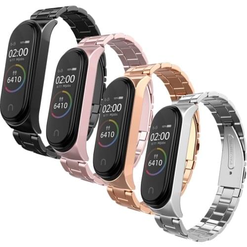 Metal Stainless Steel Strap For Xiaomi Mi Band 4 3 Wrist Strap For Xiaomi Miband 4 3 Bracelet For Mi Band 4 3 Fashion New