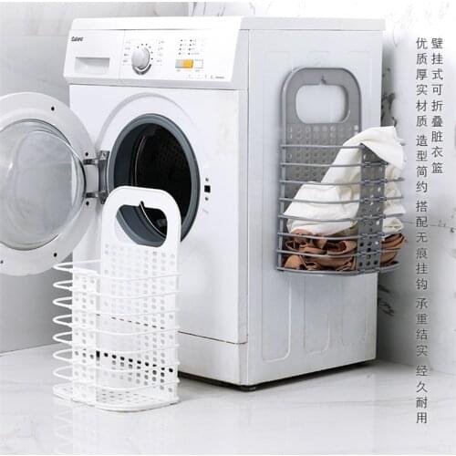Wall-Mounted Folding Dirty Clothes Hamper Laundry Basket Bathroom Dirty Clothes Storage Basket Laundry Organize Supplies