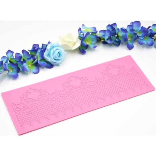 New Crown Lace Mat Fondant Cake Silicone Mold Cake Decorating Tools Birthday Wedding Decoration DIY Chocolate Cake Baking Tools