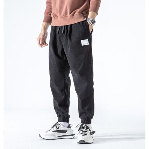 High-end quality 2021 new autumn and winter corduroy casual pants mens guard pants Harlan beamed sports long pants