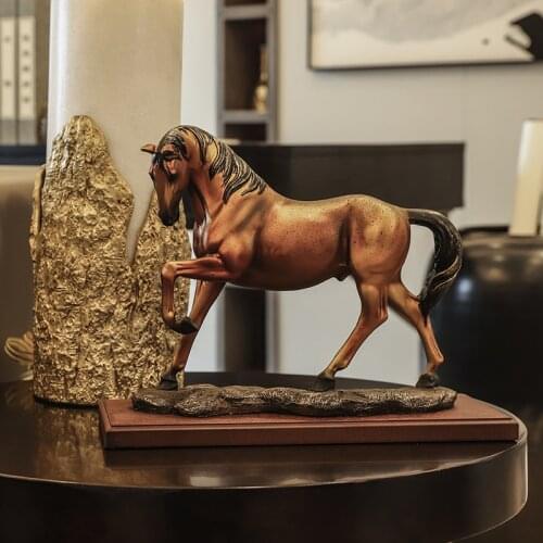 2021 New Horse Sculpture Creative Home Sculpture Resin Crafts Decoration Cabinet Furnishings Souvenir