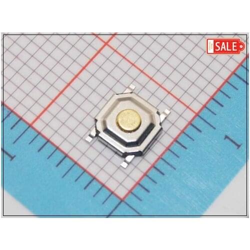 Wholesale (1000Pcs/lot) 4mm*4mm*1.5mm Copper Button Waterproof Dustproof SMD Micro Push Button Tactile Tact Electronic Switch