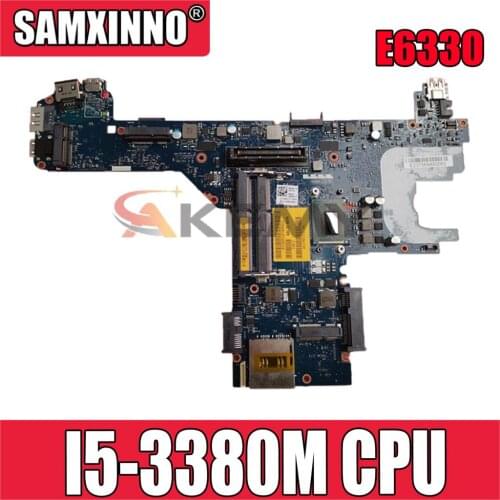 Original Laptop motherboard For DELL Latitude E6330 I5-3380M Mainboard CN-0DCDH4 0DCDH4 LA-7741P SR0X9 SLJ8A DDR3