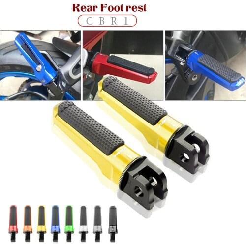 For HONDA CBR 250R 300 500 600RR F5 900 954 929 CBR1000RR Motorcycle CNC Aluminum Rear Foot Pegs Footrest Passenger Footpegs