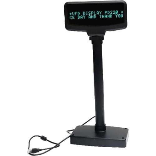 POS System Customer Display For Supermarket 2*20 Characters USB Port VFD VFD8000 support RS232